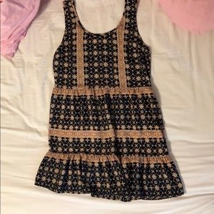 Patterned baby doll dress